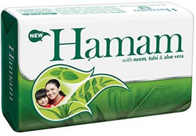 HAMAM Soap Bar, Neem Tulsi and Aloe Vera, 100g pack of 3