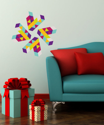 Divine studio 45 cm Decorative Abstract Vinyl Decorative (45Cm X 45Cm) Self Adhesive Sticker(Pack of 1)