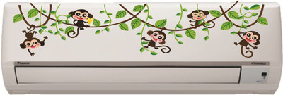 Decor Villa 91 cm AC Sticker Wall Sticker Split Air Conditioner Sticker Standard Size Reusable Sticker(Pack of 1)