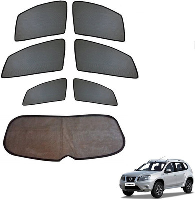 AuTO ADDiCT Side Window, Rear Window Sun Shade For Nissan Terrano(Black)