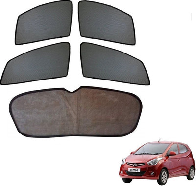 AuTO ADDiCT Side Window, Rear Window Sun Shade For Hyundai Eon(Black)