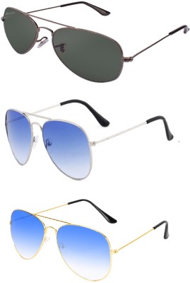 Redex Aviator Sunglasses(For Men & Women, Green, Blue)