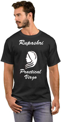 GNS Printed Men Round Neck Black T-Shirt
