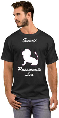 GNS Printed Men Round Neck Black T-Shirt
