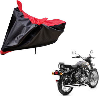 Amanzo Two Wheeler Cover for Royal Enfield(Bullet 500, Black, Red)