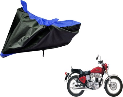 Auto Hub Two Wheeler Cover for Royal Enfield(Black, Blue)