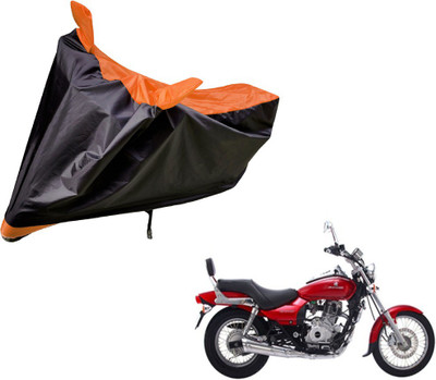 Auto Hub Two Wheeler Cover for Bajaj(Avenger 220 DTS-i, Black, Orange)
