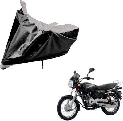 Auto Hub Two Wheeler Cover for Bajaj(Boxer, Black, Silver)