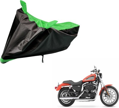 Auto Hub Two Wheeler Cover for Harley Davidson(XL 883, Black, Green)