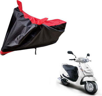 Auto Hub Two Wheeler Cover for Mahindra(Duro DZ, Black, Red)