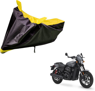 Auto Hub Two Wheeler Cover for Harley Davidson(Black, Yellow)