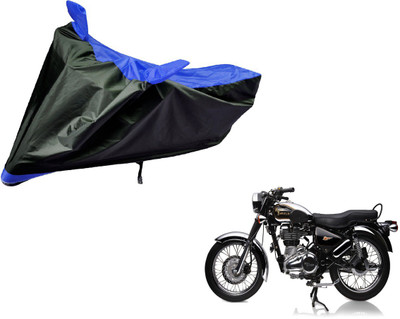Amanzo Two Wheeler Cover for Royal Enfield(Electra Delux, Black, Blue)