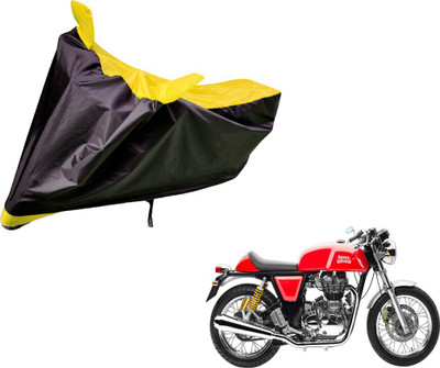 Auto Hub Two Wheeler Cover for Royal Enfield(Continental GT, Black, Yellow)
