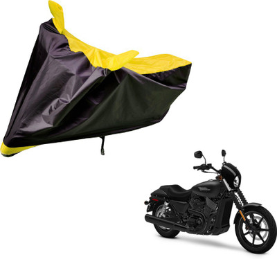 Auto Hub Two Wheeler Cover for Harley Davidson(Black, Yellow)