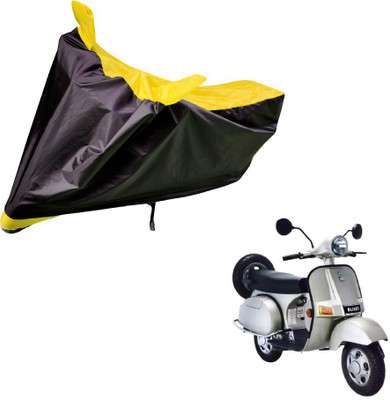 Auto Hub Two Wheeler Cover for Bajaj(Black, Yellow)