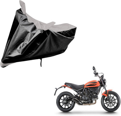 Amanzo Two Wheeler Cover for Ducati(Scrambler, Black, Silver)