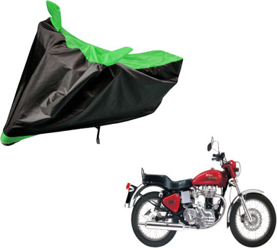 Auto Hub Two Wheeler Cover for Royal Enfield(Black, Green)