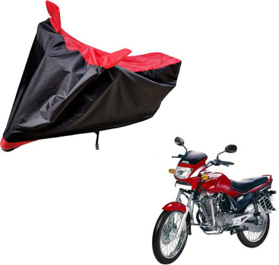 Auto Hub Two Wheeler Cover for Hero(Ambition, Black, Red)