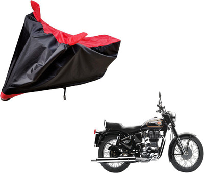 Auto Hub Two Wheeler Cover for Royal Enfield(Bullet 350, Black, Red)