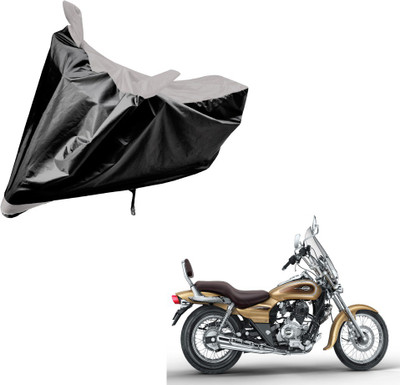 Amanzo Two Wheeler Cover for Bajaj(Avenger, Black, Silver)