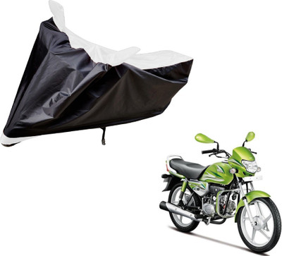 Auto Hub Two Wheeler Cover for Hero(HF Deluxe, Black, White)