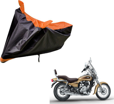 Auto Hub Two Wheeler Cover for Bajaj(Avenger, Black, Orange)