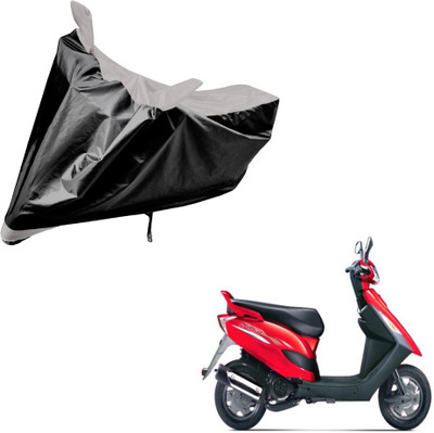 Amanzo Two Wheeler Cover for Bajaj(Black, Silver)