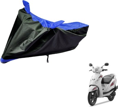 Auto Hub Two Wheeler Cover for TVS(Wego, Black, Blue)