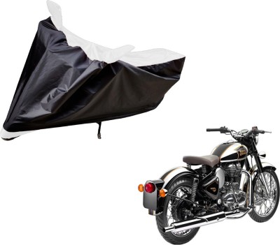 Amanzo Two Wheeler Cover for Royal Enfield(Classic Chrome, Black, White)