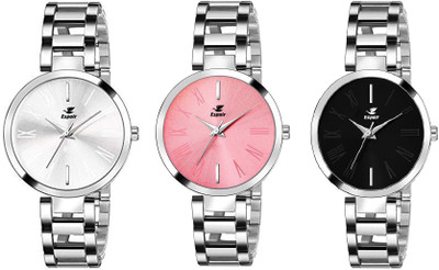 Espoir CMWPB050708 Stainless Steel Chrome Plated Analog Watch - For Women