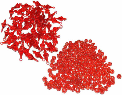 CHL SET OF BELLS AND BEADS RED COLOR 300 EACH ITEMS