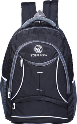 World Speed Daily Use Schoo l 28 L Laptop Backpack(Black)