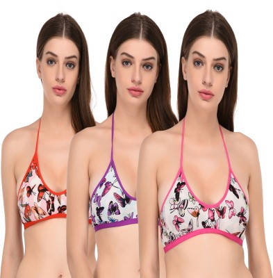 Viral Girl Women T-Shirt Non Padded Bra(Purple, Red, Pink)