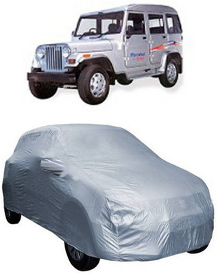 XGuard Car Cover For Mahindra Marshal (With Mirror Pockets)(Silver)