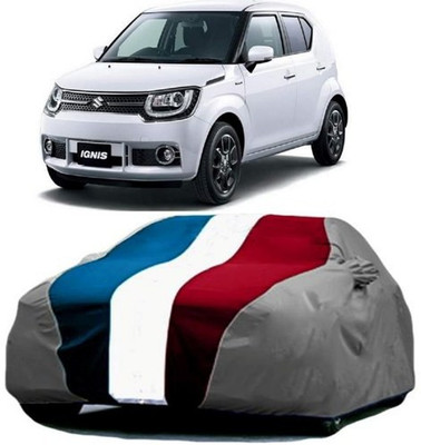 HDSERVICES Car Cover For Maruti Suzuki Ignis (With Mirror Pockets)(Red, Blue, Grey)