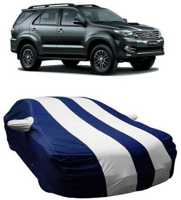 HDSERVICES Car Cover For Toyota Fortuner Old (With Mirror Pockets)(White)