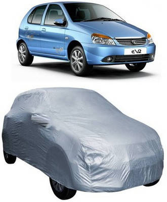 HDSERVICES Car Cover For Tata Indica eV2 (With Mirror Pockets)(Silver)