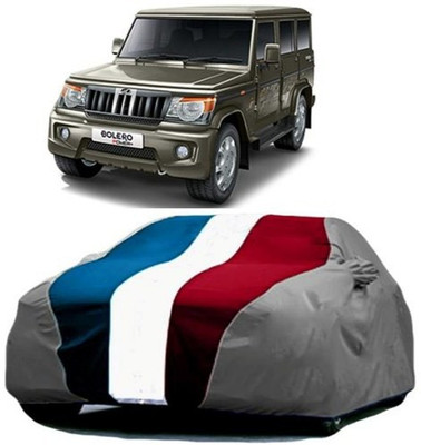 HDSERVICES Car Cover For Mahindra Bolero (With Mirror Pockets)(Red, Blue, Grey)