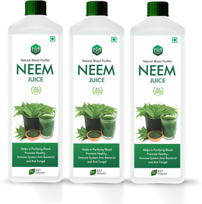 Scorlife Neem Juice Sugar Free [Pack of 3](3 x 1000 ml)