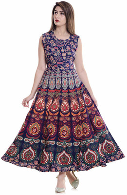 SHREE GOVIND TEXTILES Straight Gown(Multicolor)