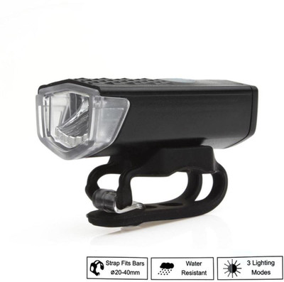 AlexVyan Stylish Waterproof 3 Mode USB Rechargeable LED Front Light(Black)