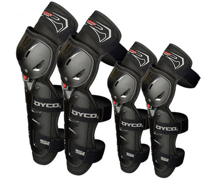 P A Knee Guard, Elbow Guard Free Black(Pack of 4)