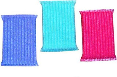 Ruchi Collection Scratch Proof Scrubber Pads Sponge Wipe(Regular, Pack of 3)