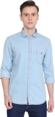 LOUIS PHILIPPE Men Solid Casual Blue Shirt