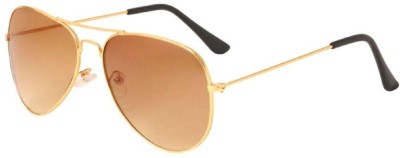 REDHILLS Aviator Sunglasses(For Men & Women, Brown)