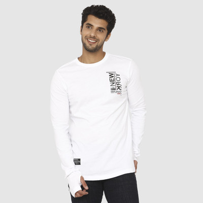 mufti-solid-men-round-neck-white-t-shirt