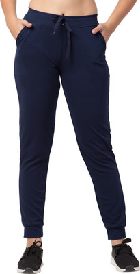 Bluecon Solid Women Dark Blue Track Pants