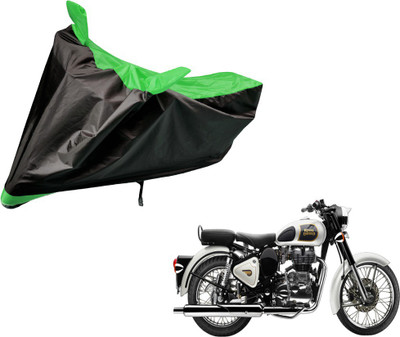 Amanzo Two Wheeler Cover for Royal Enfield(Classic 350, Black, Green)