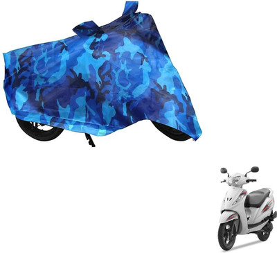 MOCKHE Two Wheeler Cover for TVS(Wego, Multicolor)