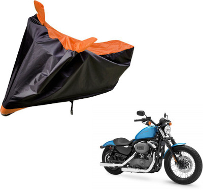 Flipkart SmartBuy Two Wheeler Cover for Harley Davidson(XL 1200, Black, Orange)